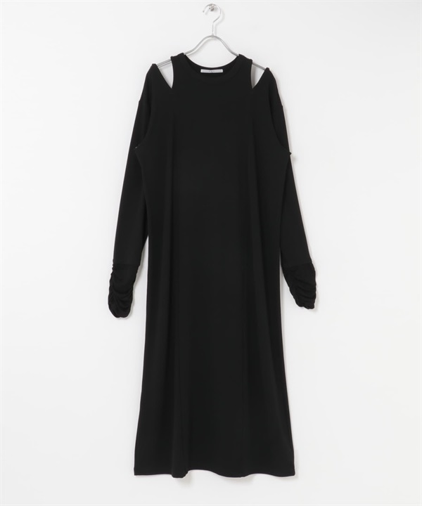 露肩洋裝(黑色-one-BLACK)