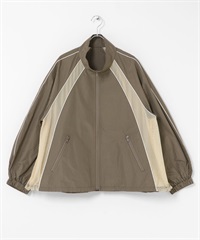 格紋拉鍊夾克(卡其綠-one-其他綠色)