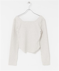 露背設計附罩杯長袖T恤(燕麥色-one-OATMEAL)