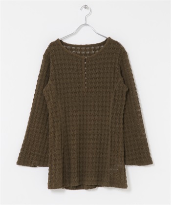 絨毛蕾絲上衣(卡其綠-one-KHAKI)