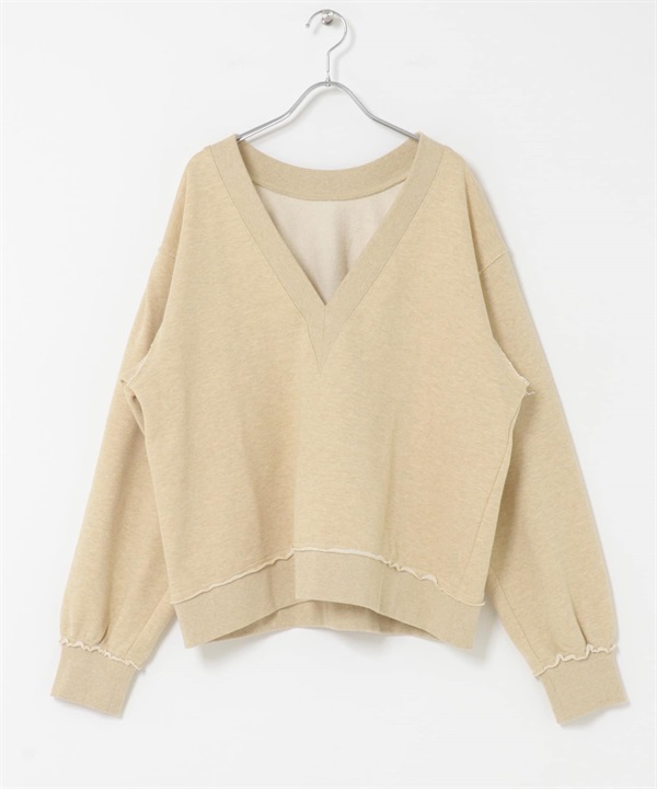 2WAY寬鬆休閒上衣(膚色-one-BEIGE)