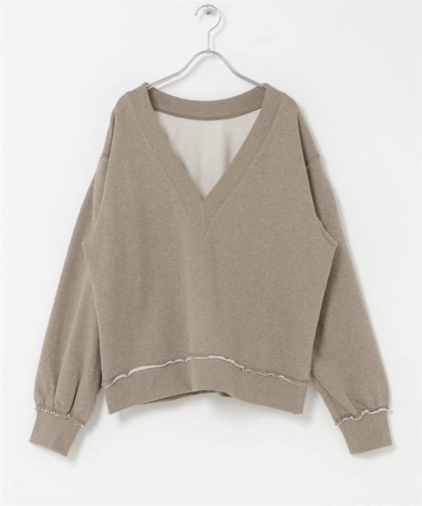 2WAY寬鬆休閒上衣(拿鐵色-one-其他膚色)