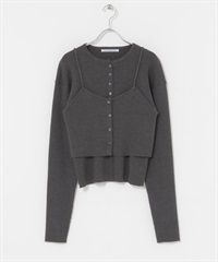 【成套組合】針織背心 × 針織衫(炭灰色-one-CHARCOAL GRAY)