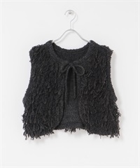 毛圈紗針織背心(炭灰色-one-CHARCOAL GRAY)