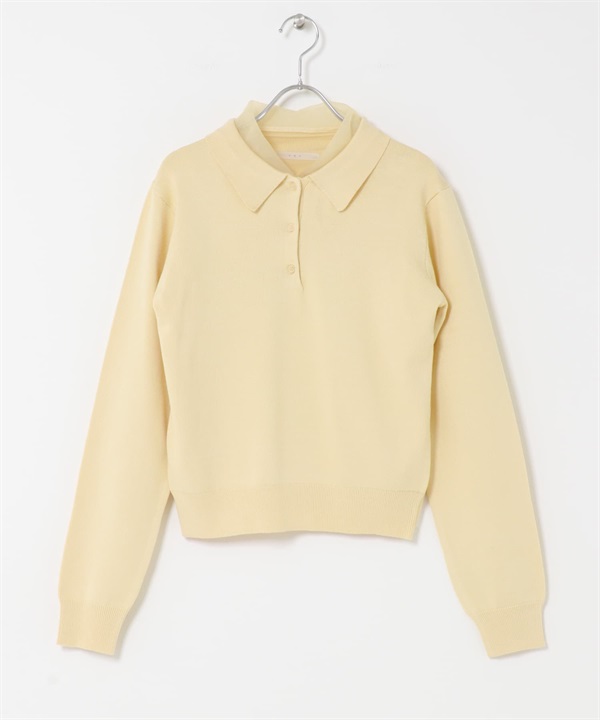 薄紗層次針織襯衫(象牙白-one-IVORY)