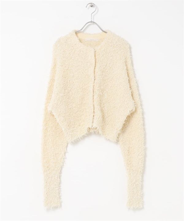 薄紗流蘇開襟衫(象牙白-one-IVORY)