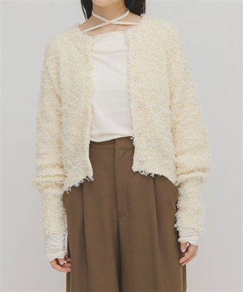 薄紗流蘇開襟衫