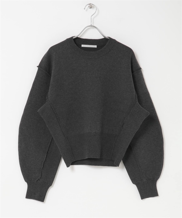 大學T設計針織衫(炭灰色-one-CHARCOAL GRAY)