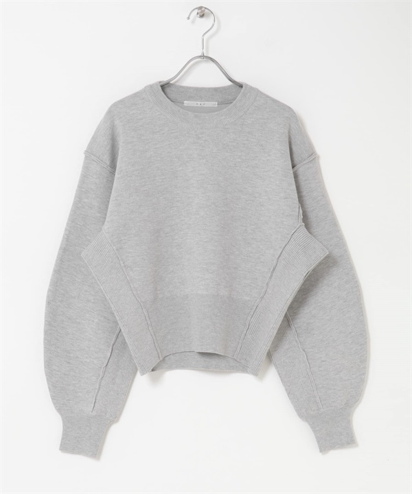 大學T設計針織衫(淺灰色-one-其他灰色)