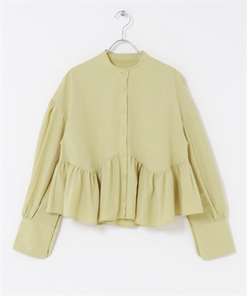 不對稱剪接設計罩衫(黃膚色-one-其他黃色)