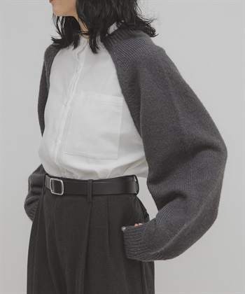 針織袖設計襯衫