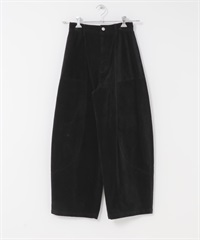 燈芯絨繭型長褲(黑色-36-BLACK)