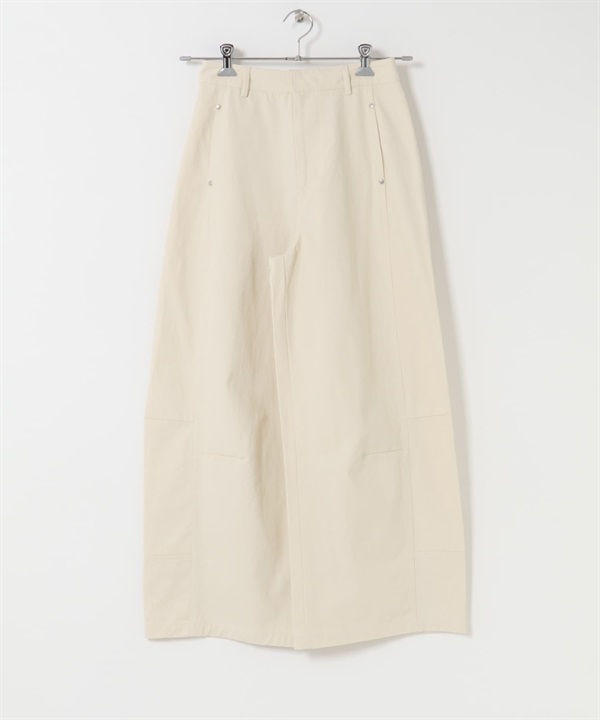 寬版繭型剪裁長褲(象牙白-one-IVORY)