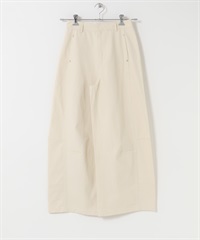 寬版繭型剪裁長褲(象牙白-one-IVORY)