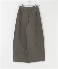 寬版繭型剪裁長褲(炭灰色-one-CHARCOAL GRAY)