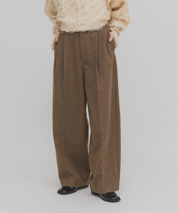 仿羊毛起毛長褲