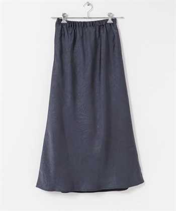 不規則緞紋窄裙(炭灰色-one-CHARCOAL GRAY)