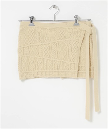 拼接麻花圍裹裙(膚色-one-BEIGE)