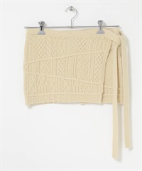 拼接麻花圍裹裙(膚色-one-BEIGE)