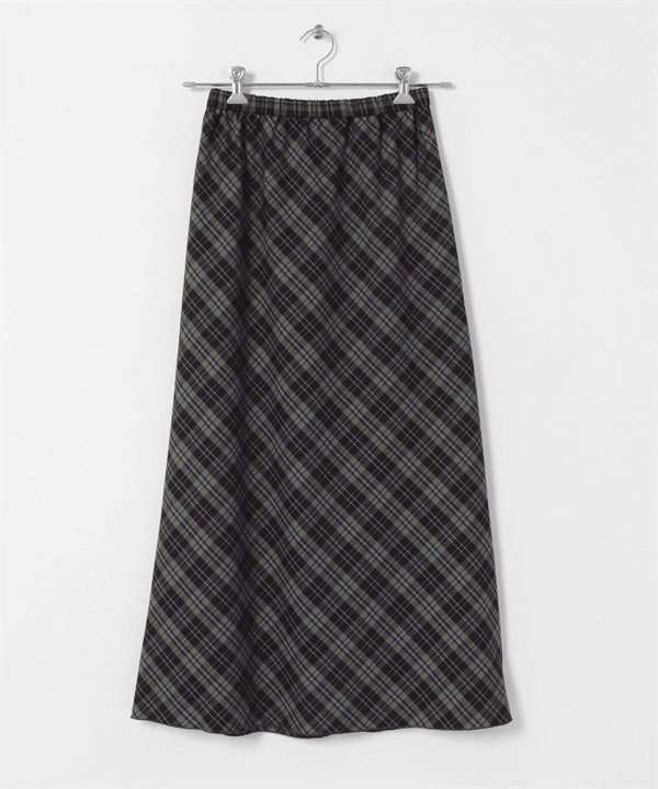格紋窄裙(藏青色-One-NAVY)