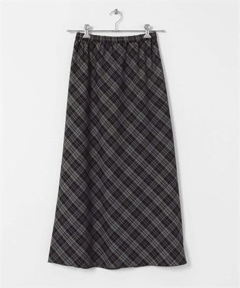格紋窄裙(藏青色-One-NAVY)