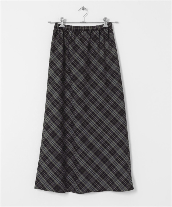 格紋窄裙(藏青色-one-其他藍色)