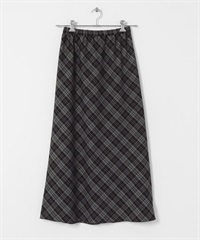 格紋窄裙(藏青色-one-其他藍色)