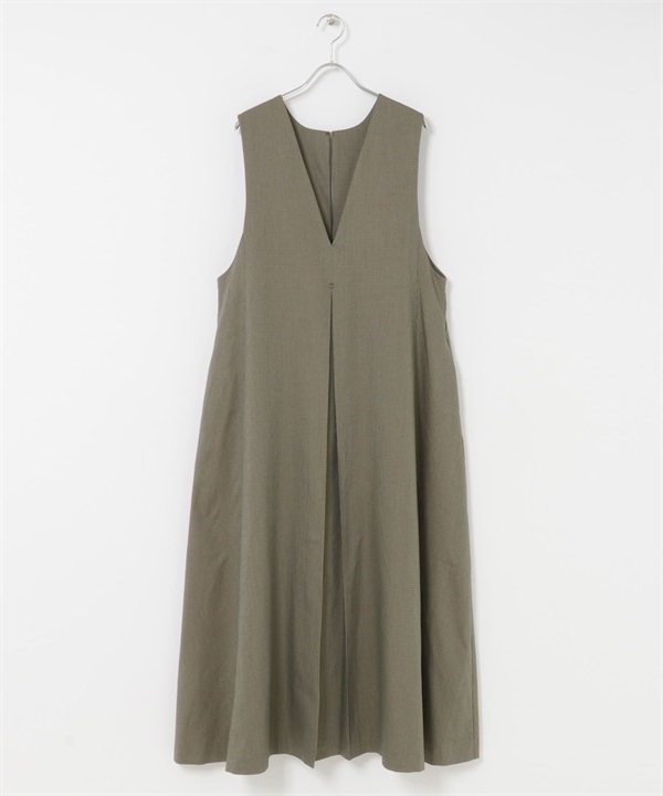 2WAY傘狀背心裙(棕色x藍色-36-其他棕色)