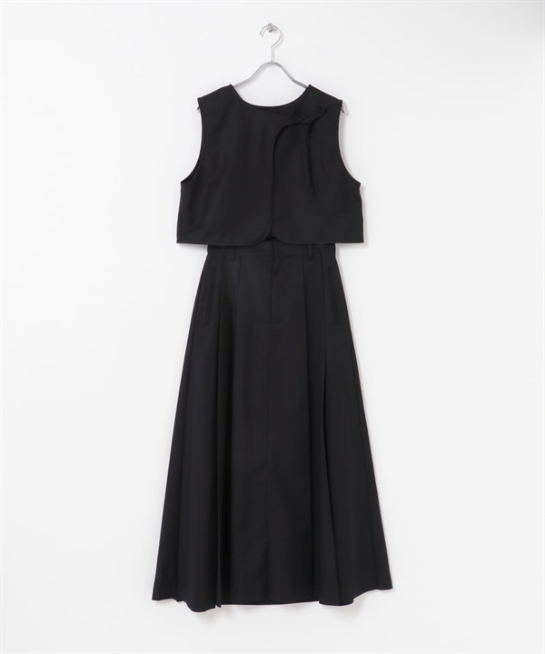 2WAY背心兩件式洋裝(黑色-36-BLACK)