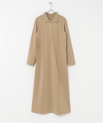 直筒剪裁洋裝(膚色-one-BEIGE)