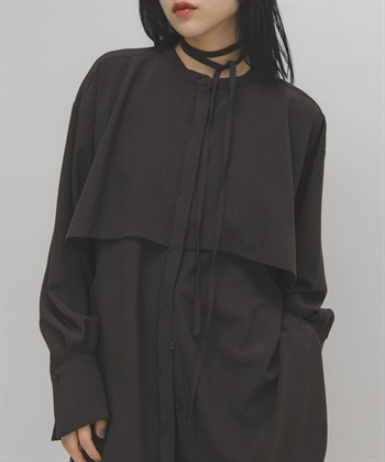 層次感迷你襯衫洋裝