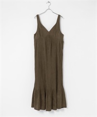 蜜桃絨百褶洋裝(棕色-36-BROWN)