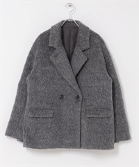 絨毛西裝外套(炭灰色-one-CHARCOAL GRAY)