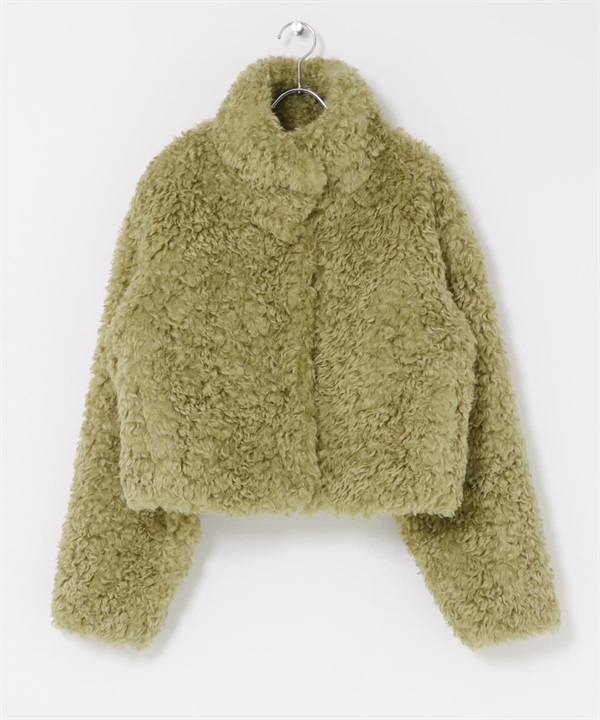 立體感絨毛夾克(其他綠色-one-其他綠色)
