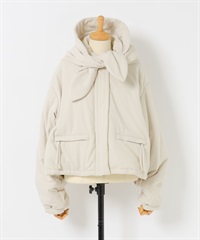 【成套組合】雙面穿填充夾克 × 巴拉克拉瓦帽(象牙白x象牙白-one-其他白色)