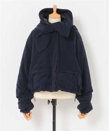 【成套組合】雙面穿填充夾克 × 巴拉克拉瓦帽(藏青色x棕色-one-其他藍色)