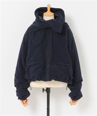 【成套組合】雙面穿填充夾克 × 巴拉克拉瓦帽(藏青色x棕色-one-其他藍色)