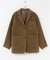 仿麂皮貼式口袋西裝外套(駝色-one-CAMEL)