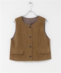 仿麂皮極簡背心(駝色-one-CAMEL)