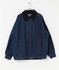 2WAY領片牛仔外套(藍色-one-BLUE)