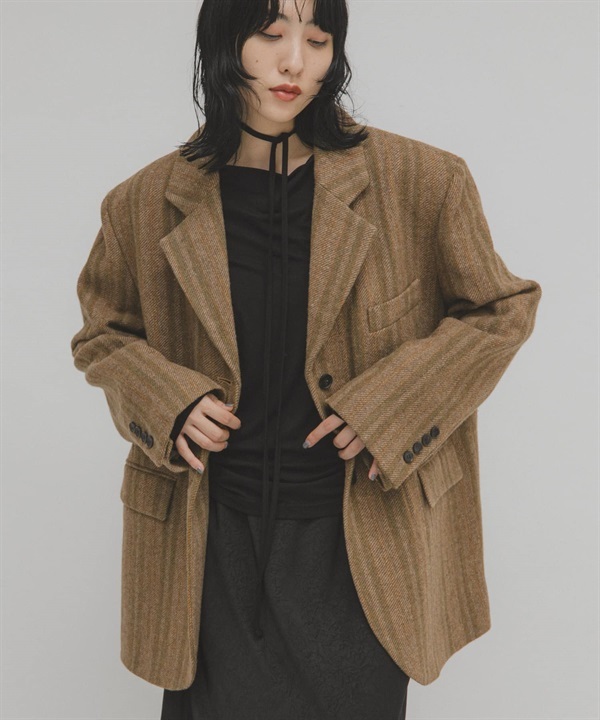 混羊毛西裝外套