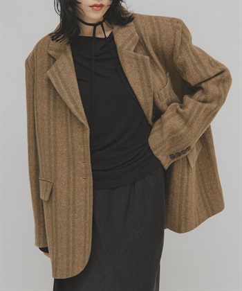 混羊毛西裝外套