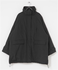 中長版填充大衣(黑色-one-BLACK)