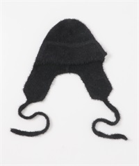 絨毛針織飛行帽(黑色-one-BLACK)