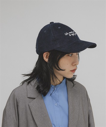 刺繡燈芯絨棒球帽