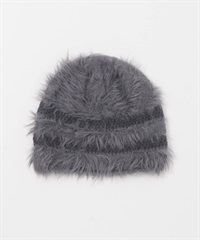 線條設計絨毛針織豆豆帽(炭灰色-one-CHARCOAL GRAY)