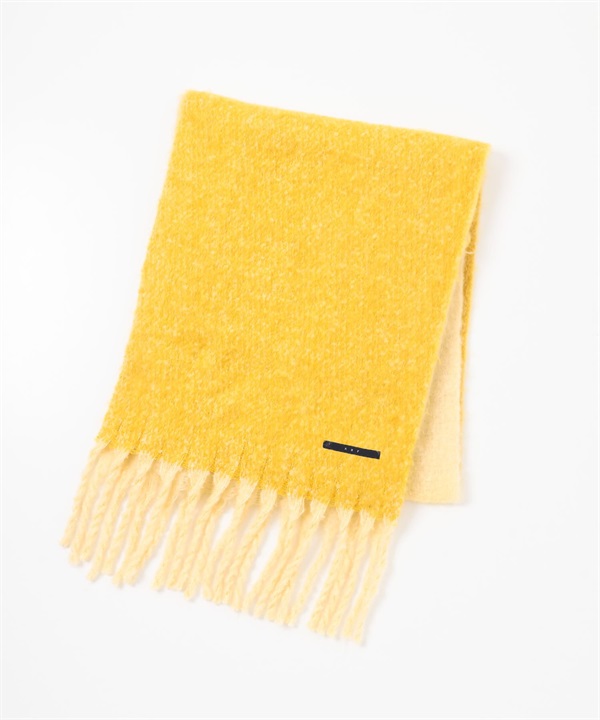 粗流蘇配色圍巾(黃色-one-其他黃色)
