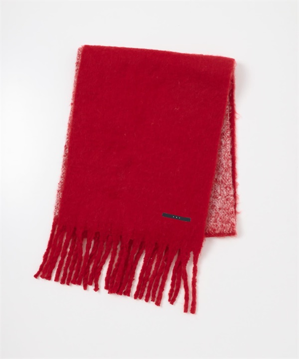 粗流蘇配色圍巾(紅色-one-其他紅色)