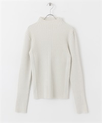 UR TECH illi 不規則羅紋高領針織衫(米色-one-其他白色)
