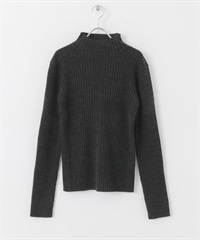 UR TECH illi 不規則羅紋高領針織衫(炭灰色-one-其他黑色)